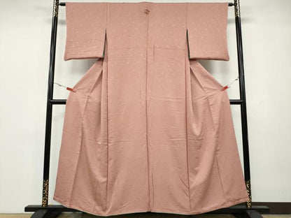 平和屋着物●上質な色無地 リバーシブル 青竹色・薄紅色 正絹 逸品 CAAX4787ut