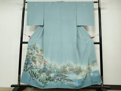 平和屋着物●十日町友禅作家　阿部佳雪 　色留袖　清水寺　暈し染め　正絹　逸品　CAAX4790ut