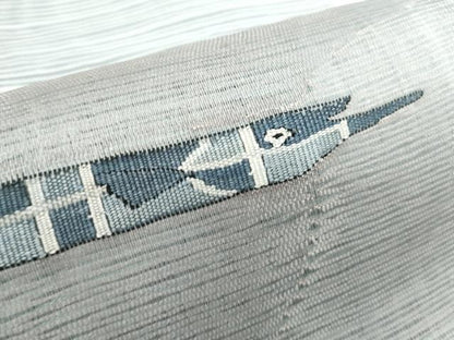 平和屋着物＊夏物 絽綴れ 八寸名古屋帯 魚 正絹 逸品 CAAX4846th