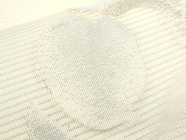 平和屋着物＊夏物 九寸開き名古屋帯 草花文 銀糸 正絹 逸品 未使用 CAAX4847th