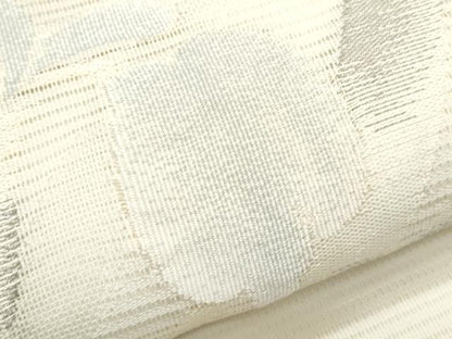 平和屋着物＊夏物 九寸開き名古屋帯 草花文 銀糸 正絹 逸品 未使用 CAAX4847th
