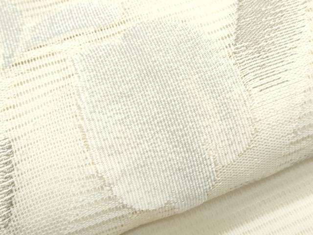平和屋着物＊夏物 九寸開き名古屋帯 草花文 銀糸 正絹 逸品 未使用 CAAX4847th