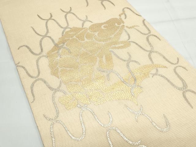 平和屋着物＊夏物 太鼓柄 本袋帯 荒磯 金銀糸 正絹 逸品 未使用 CAAX4848th