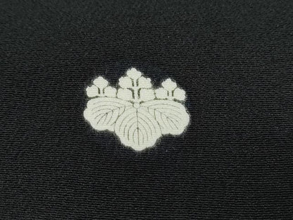 平和屋着物■豪華黒留袖　駒刺繍　桧扇花鳥文　金銀糸　正絹　逸品　CAAX4991th