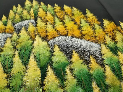 平和屋着物■豪華黒留袖　手描　遠山樹林文　金彩　正絹　逸品　CAAX4995th