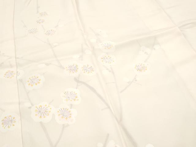 平和屋着物■長襦袢　袷　手描き　枝梅文　正絹　逸品　CAAX5124th