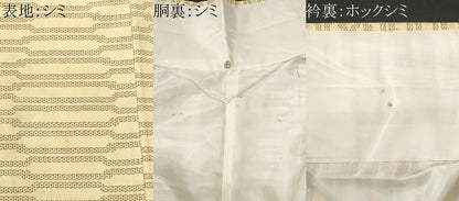 平和屋着物■上質な紬　100亀甲　幾何学文　正絹　逸品　CAAX5526fb
