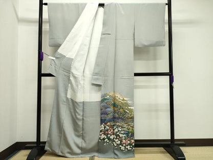平和屋着物●豪華色留袖 友禅 作家物 風景文 正絹 逸品 CAAX5623gh