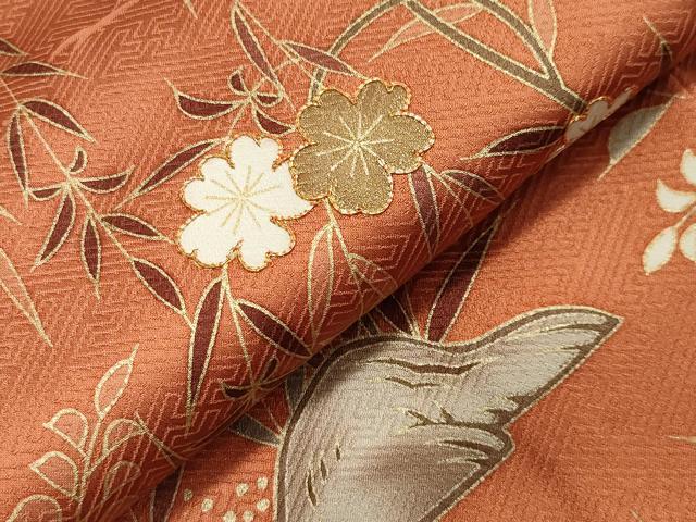 平和屋着物●訪問着 駒刺繍 雲重ね草花文 暈し染め 金彩 正絹 逸品 CAAX5625gh