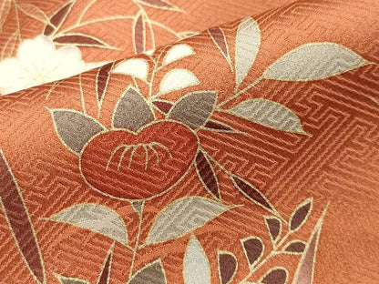 平和屋着物●訪問着 駒刺繍 雲重ね草花文 暈し染め 金彩 正絹 逸品 CAAX5625gh
