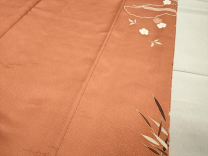 平和屋着物●訪問着 駒刺繍 雲重ね草花文 暈し染め 金彩 正絹 逸品 CAAX5625gh