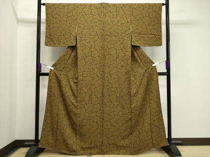 平和屋着物●上質な小紋 舞花文 正絹 逸品 未使用 CAAX5630gh