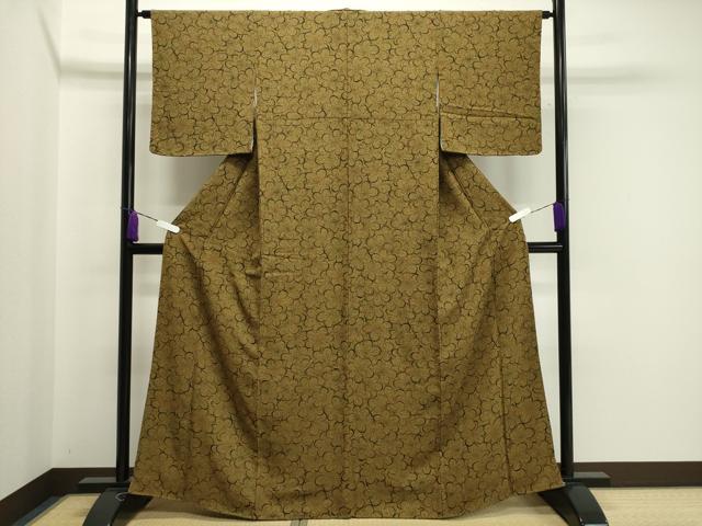 平和屋着物●上質な小紋 舞花文 正絹 逸品 未使用 CAAX5630gh