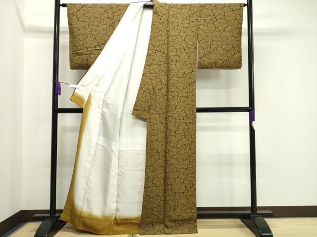 平和屋着物●上質な小紋 舞花文 正絹 逸品 未使用 CAAX5630gh