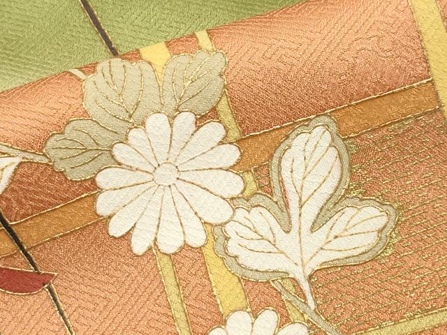 平和屋着物●訪問着 枝花文 暈し染め 金彩 正絹 逸品 CAAX5632gh
