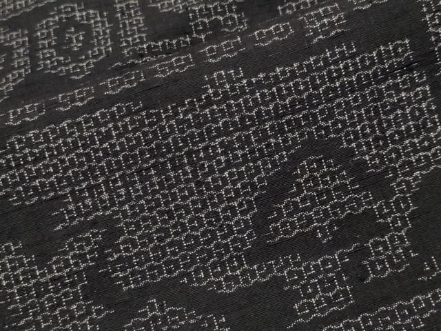 平和屋着物●結城紬　80亀甲　吉祥文　正絹　逸品　CAAX5635gh