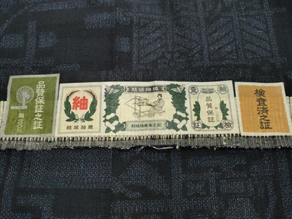 平和屋着物●結城紬 100亀甲 エ霞風景文 証紙付き 正絹 逸品 未使用 CAAX5638gh