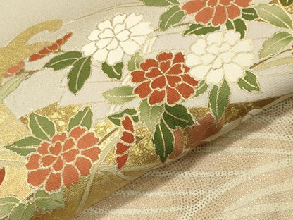 平和屋着物●豪華色留袖　作家物　駒刺繍　花筏　金彩　正絹　逸品　未使用　CAAX5639gh