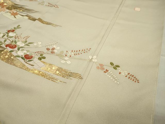平和屋着物●豪華色留袖　作家物　駒刺繍　花筏　金彩　正絹　逸品　未使用　CAAX5639gh