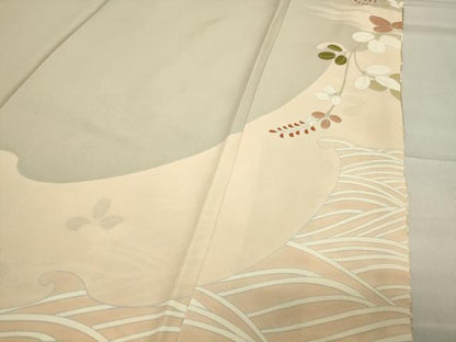 平和屋着物●豪華色留袖　作家物　駒刺繍　花筏　金彩　正絹　逸品　未使用　CAAX5639gh