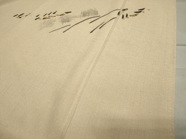 平和屋着物●訪問着　紬地　草木文　金彩　正絹　逸品　CAAX5651gh