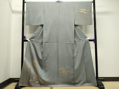 平和屋着物●訪問着 刺繍 竜田川松文 暈し染め 金彩 正絹 逸品 CAAX5661gh