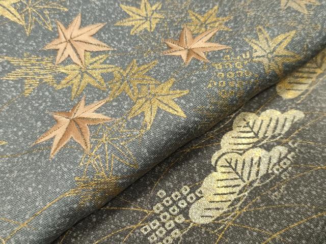平和屋着物●訪問着 刺繍 竜田川松文 暈し染め 金彩 正絹 逸品 CAAX5661gh
