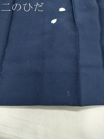 平和屋着物●女性 行灯袴 総刺繍 舞桜文 濃藍色 金糸 洗える着物 CAAX5666gh