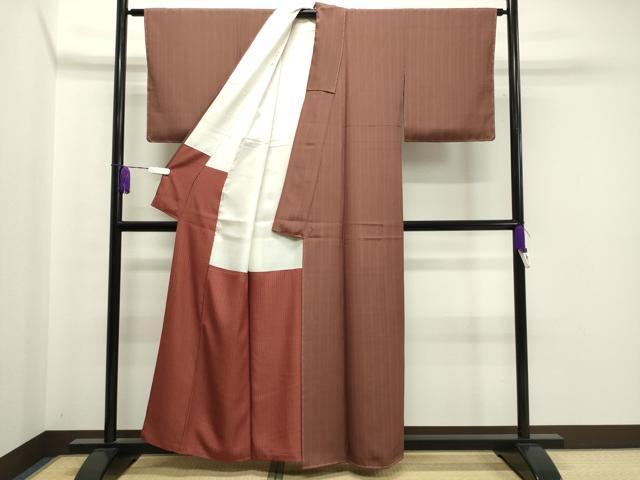 平和屋着物●上質な小紋　草木文　正絹　逸品　未使用　CAAX5679gh