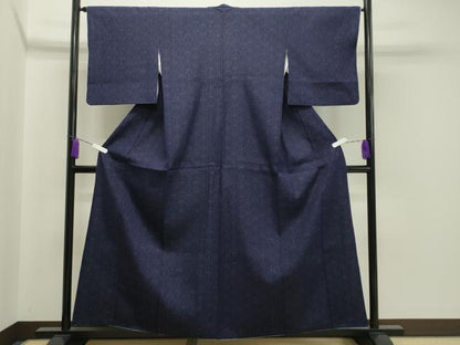 平和屋着物●上質な紬　亀甲吉祥文　正絹　逸品　CAAX5680gh