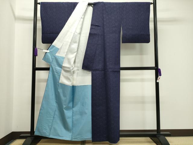 平和屋着物●上質な紬　亀甲吉祥文　正絹　逸品　CAAX5680gh