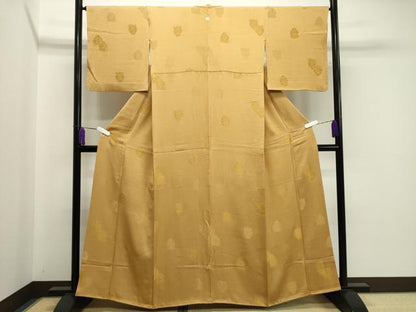 平和屋着物●上質な小紋 名物裂 草花文 正絹 逸品 CAAX5692gh