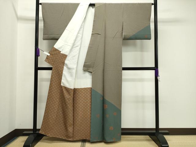 平和屋着物●訪問着 舞花文 正絹 逸品 CAAX5696gh