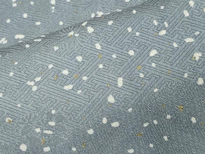 平和屋着物●訪問着 作家物 ふくれ織 流水文 金彩 正絹 逸品 CAAX5699gh