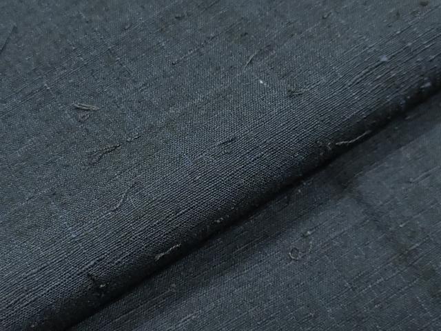 平和屋着物●男性 髭紬 アンサンブル 藍鉄色 正絹 逸品 CAAX5707gh