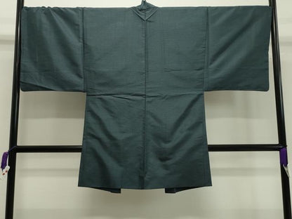 平和屋着物●男性 紬 アンサンブル 80亀甲 正絹 逸品 CAAX5712gh