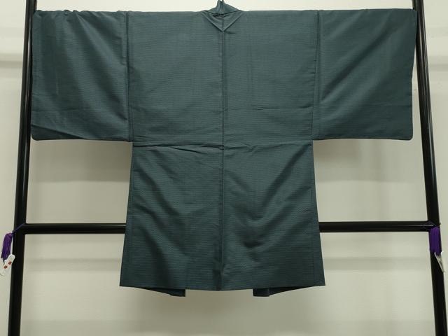 平和屋着物●男性 紬 アンサンブル 80亀甲 正絹 逸品 CAAX5712gh