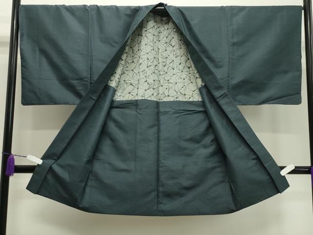 平和屋着物●男性 紬 アンサンブル 80亀甲 正絹 逸品 CAAX5712gh