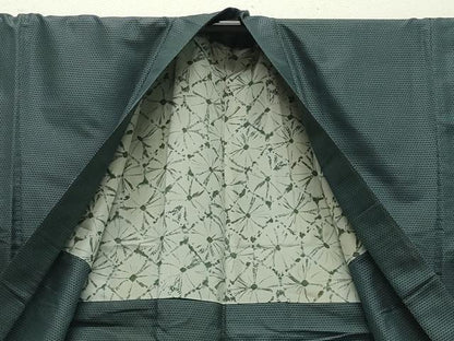 平和屋着物●男性 紬 アンサンブル 80亀甲 正絹 逸品 CAAX5712gh