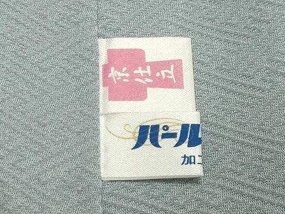 平和屋着物●上質な色無地　吉祥地紋　青磁鼠色　正絹　逸品　未使用　CAAX5720gh