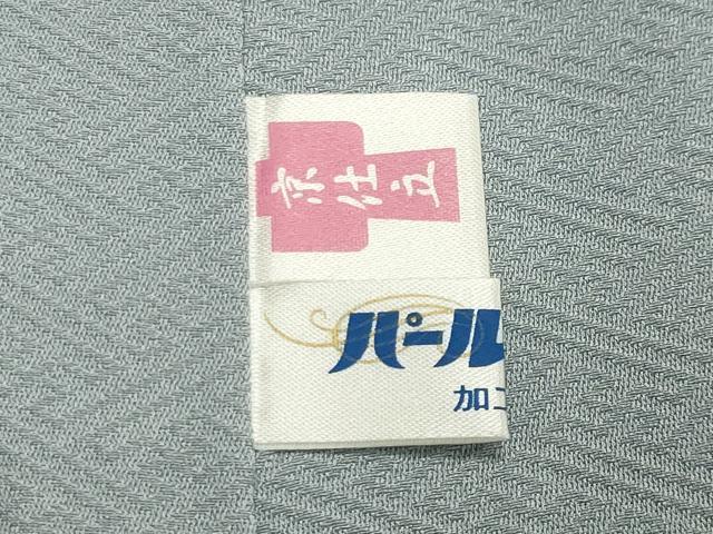 平和屋着物●上質な色無地　吉祥地紋　青磁鼠色　正絹　逸品　未使用　CAAX5720gh