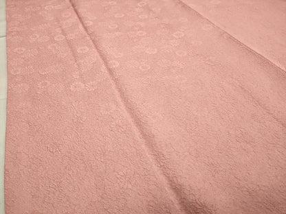 平和屋着物●上質な色無地 舞花地紋 薄紅色 正絹 逸品 CAAX5725gh
