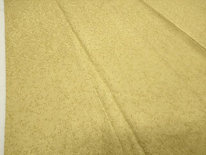 平和屋着物●本草木染作家 瑞寶 色無地 吉祥地紋 芥子色 正絹 逸品 CAAX5729gh
