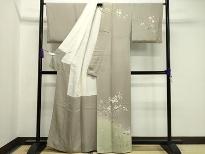 平和屋着物●訪問着 友禅 作家物 枝花文 暈し染め 正絹 逸品 CAAX5730gh