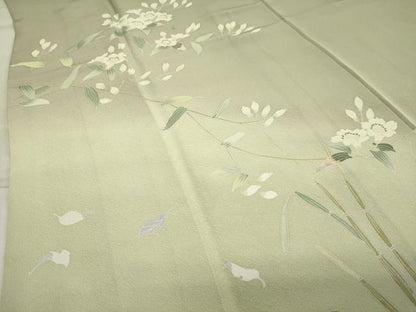 平和屋着物●訪問着 友禅 作家物 枝花文 暈し染め 正絹 逸品 CAAX5730gh