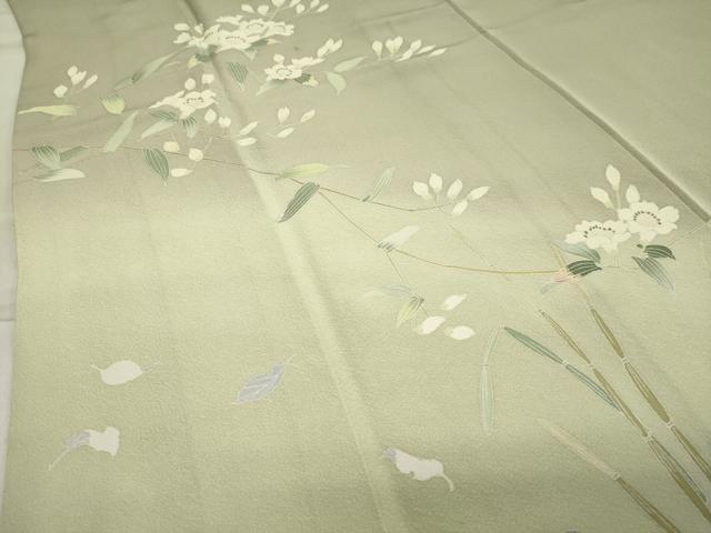 平和屋着物●訪問着 友禅 作家物 枝花文 暈し染め 正絹 逸品 CAAX5730gh