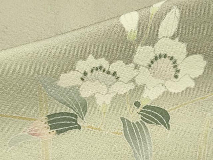 平和屋着物●訪問着 友禅 作家物 枝花文 暈し染め 正絹 逸品 CAAX5730gh