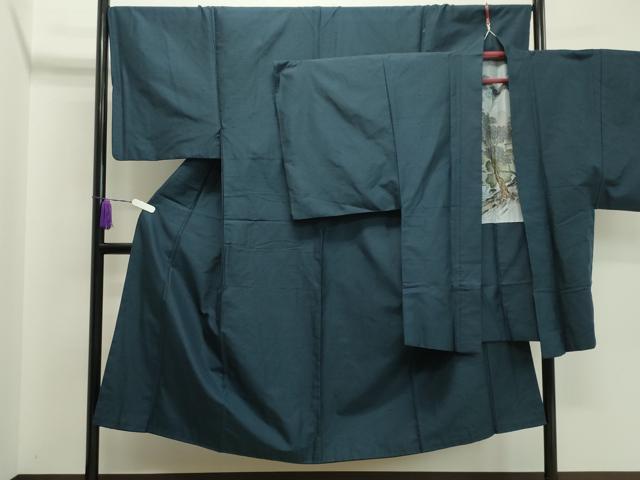 平和屋着物●男性 紬 アンサンブル 100亀甲 正絹 逸品 CAAX5733gh
