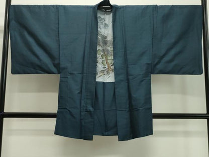 平和屋着物●男性 紬 アンサンブル 100亀甲 正絹 逸品 CAAX5733gh
