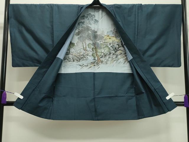平和屋着物●男性 紬 アンサンブル 100亀甲 正絹 逸品 CAAX5733gh